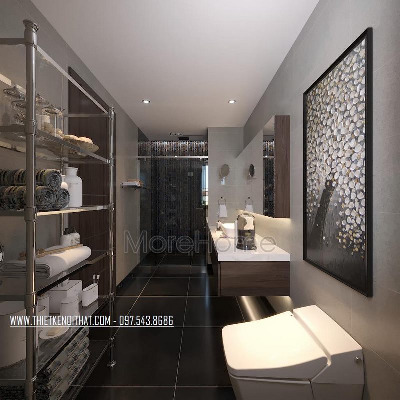 Thiết kế nội thất phòng tắm biệt thự Ecopark Văn Giang 